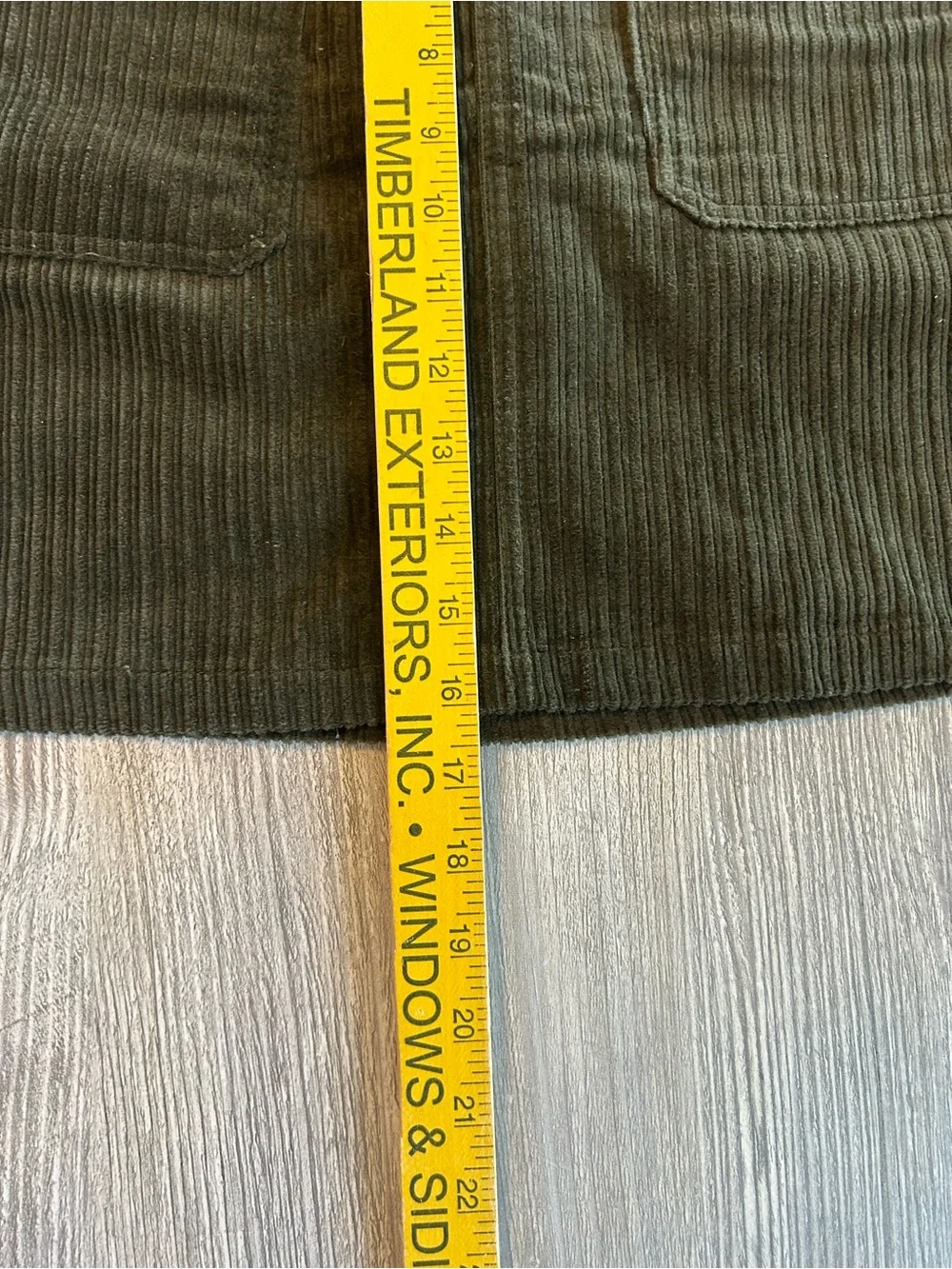 Francesca's Mi Ami Tamm Zip Corduroy Mini Skirt in Olive Green Zip Pockets NWT